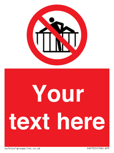 Custom prohibition do not cross barrier